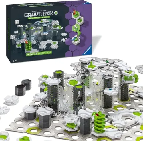 Ravensburger - GraviTrax Pro Drop n' Roll | Circuito de Canicas 190 Piezas | Circuito de canicas GraviTrax Pro con 190 piezas para crear recorridos en altura. Para niños a partir de 8 años.