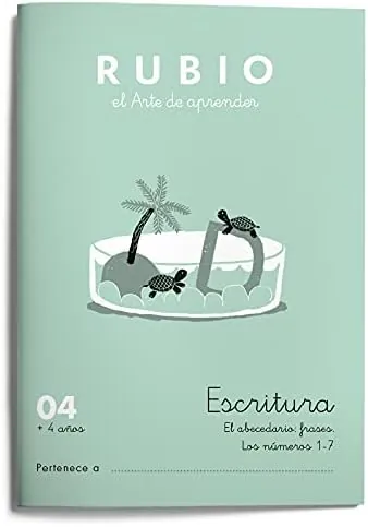 04 Escritura RUBIO | Escribir abecedario y números del 1 al 7 | +4 años