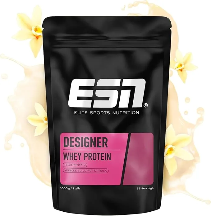 ESN Designer Whey Protein, Vainilla, 1 kg, Proteína de Suero de Leche en Polvo