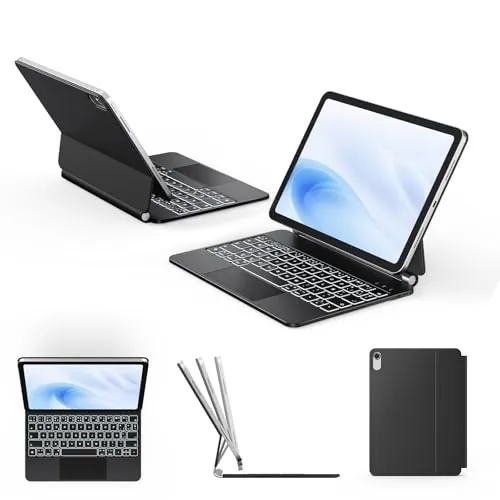 Earto Magic-Style Teclado para iPad (A16) 11ª Gen 2025/iPad 10ª Gen 2022