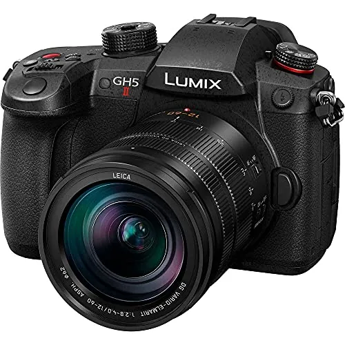 Panasonic DC-GH5M2LE Lumix Cámara Evil con Objetivo Leica 12-60 mm/F4 (20MP, 4K, Doble estabilización, Protección contra frío, Polvo y Salpicaduras de Agua), Color Negro