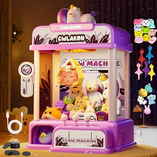 CWLAKON Candy Grabber Agarrador de Caramelos Mini Máquina de Garra, Máquina de Garras para Niños, Expendedora de Cumpleaños, Navidad, Regalos para Niños 3 4 5 6 7 8 9 10 Años