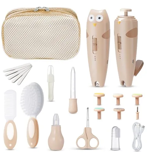 Lictin Kit Higiene Bebe-25 en 1 Ecargable Lima Electrica Uñas Bebe Set