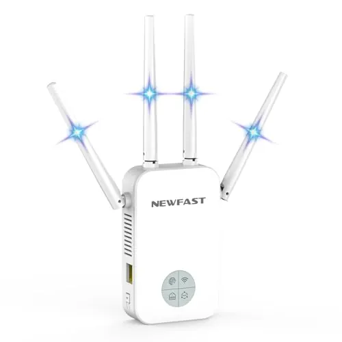 NEWFAST Amplificador Señal WiFi, AC1200 Repetidor WiFi Doble Banda