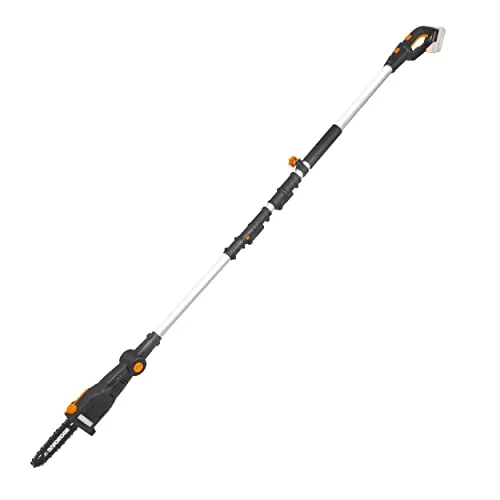 WORX WG349E.9 Sierra de cadena, Color Negro, 20 cm