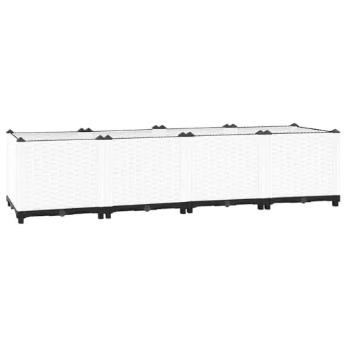 vidaXL Arriate Polipropileno 160x40x38 cm, Jardinera, macetero, bancal Elevado, Maceta, arriate Elevado, Soporte para macetas, Soporte para Plantas