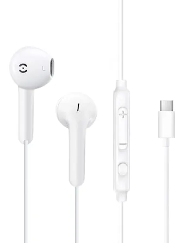 MAS CARNEY Auriculares con Cable Tipo C para iPhone 17 Pro MAX 16 15, iPad