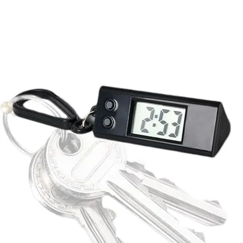 Genérico Reloj Llavero Portátil, Llavero Reloj Digital,Reloj de Bolsillo con Llavero con Pantalla Transparente - Colgante de Reloj, Llavero preciso, Llavero silencioso y pequeño para Estudiantes