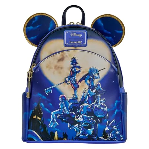 Loungefly - Walt Disney - Kingdom Hearts Mickey Mouse - Mini Backpack - Exclusiva Amazon - Bolso Coleccionable - Idea de Regalo - Mercancia Oficial - para Chicos, Chicas Hombres y Mujeres