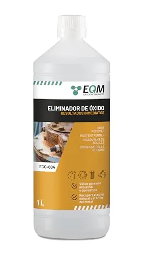 EQM - ECO-804 - Eliminador de Óxido Profesional - 1L - Remueve el óxido Completamente - Recupera el Color Original del Metal - Efecto inmediato
