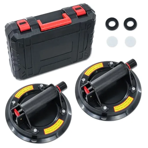 2 Piezas 8.2" Ventosas para Cristal Para Azulejos,Vidrio,Máx Cargas 200KG