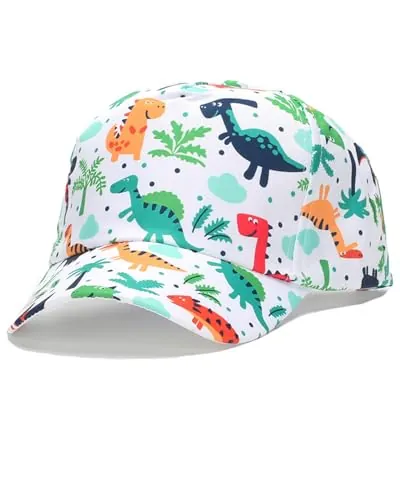 TPZORJX gorra niño， Classic Baby Gorra de béisbol Dinosaurio Niños Niñas Sombrero para el Sol Algodón Primavera Verano Niños Visera Sombreros，gorra niño 3 años，gorro niños 2 años