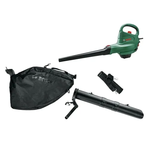 Bosch aspirador y soplador de hojas eléctrico UniversalGardenTidy 3000 (3000 W, bolsa colectora de 50 l, velocidad variable, para soplar, aspirar y triturar las hojas, en caja)