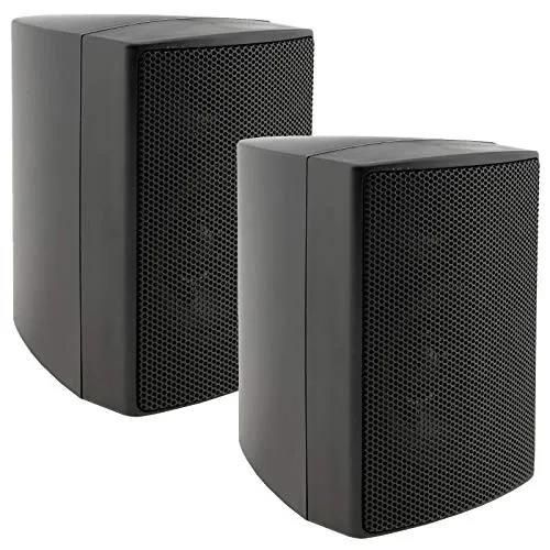 ChiliTec - Altavoces de Pared (2 vías, para estéreo HiFi Home Cinema, 40 W, 8 ohmios), Color Negro