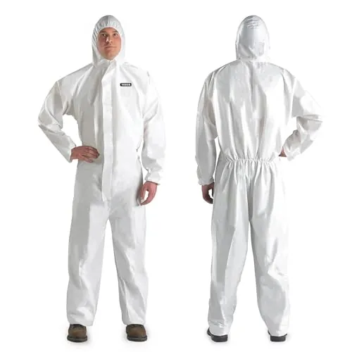 YIBER Trajes de protección Desechables: Disponibles en 7 Tallas y 4 especificaciones de Embalaje. Monos Desechables Fabricados con PPSB y película de PE