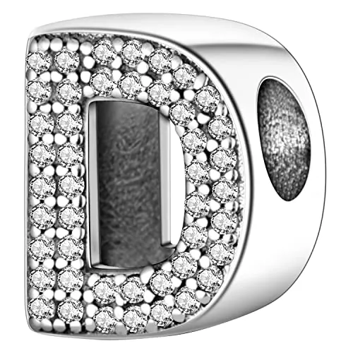 MULA Charms Abalorios Colgante de Cuentas Plata de Ley 925 con Circonita Cúbica Compatible con Europeo Pulsera Collar,Charms de Para Niña Mujer