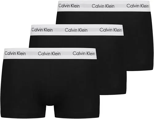 Calvin Klein Calzoncillos bóxer Hombre Pack de 3 Low Rise Trunks Ropa Interior, Negro (Black), XL