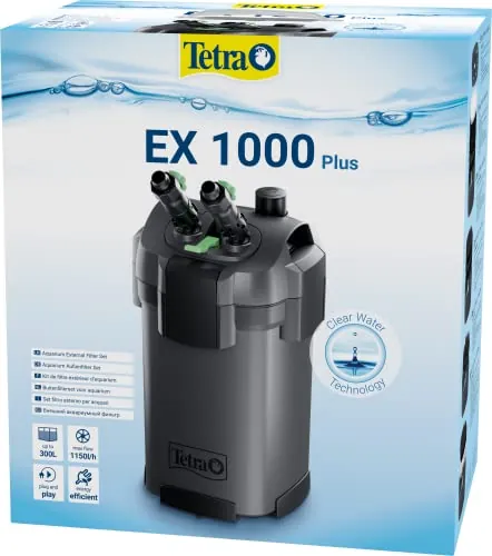Tetra EX 1000 Plus - Set completo de filtro externo, 100-300 litros, eficiencia energética y silencio