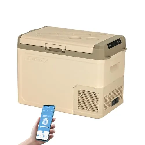 Alpicool GE40 40L Nevera Portátil Eléctrica Refrigerador de Coche 12V 24V Mini frigorífico CA 220v para Hogar, Camping, Viajes, Automóvil, 20ºC a 20ºC