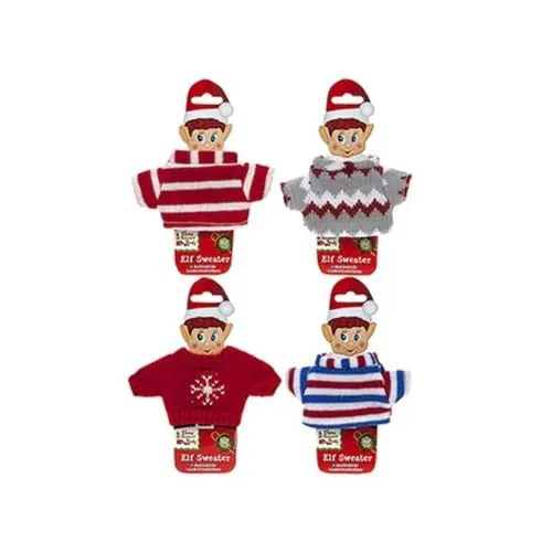 Hoolaroo Asst - Suéteres de Punto de Elfo (4 diseños Disponibles, 1 enviado al Azar)