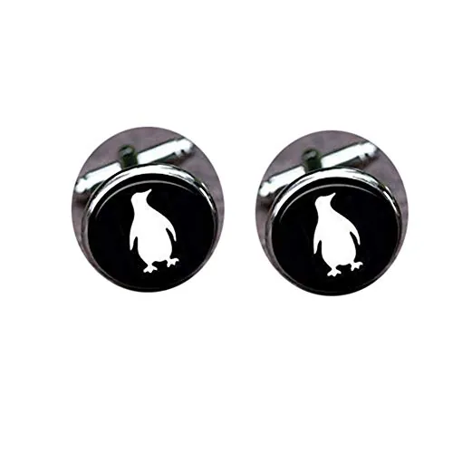 Gemelos de Boda de Diablo Sangriento, Gemelos de pingüino, Clips de Corbata de pingüino, Novios, Regalos de Boda, Gemelos, Gemelos de pingüinos, Regalos de Animales, Regalo de Novio, Regalo de Amor