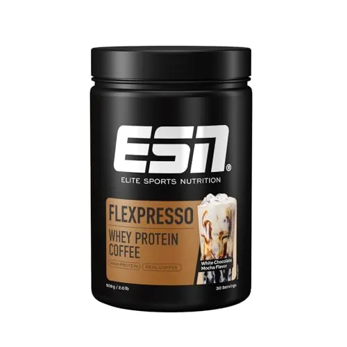 ESN Flexpresso Café Proteico, Chocolate Blanco Mocca, 908 g