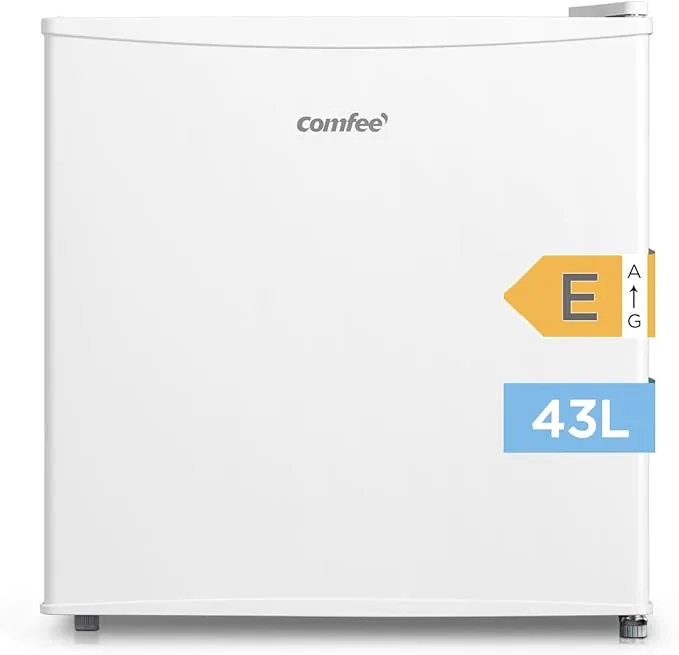 Comfee' RCD50WH2(E) Mini Frigorífico Bar, Pequeño Silencioso, Mono Puerta, para Aplicaciones en Hotel, Hogar, Oficina, 43L, Blanco, 47.2 x 45 x 49.2 cm