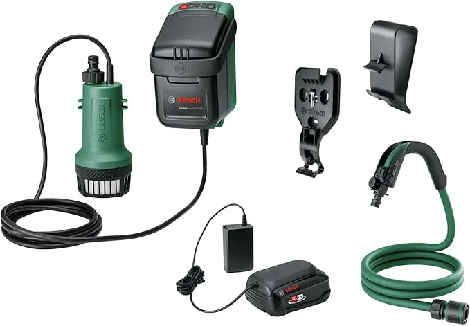 Bosch Bomba de agua sumergible a batería GardenPump 18V-2000 (1 batería, sistema de 18 V, en caja)