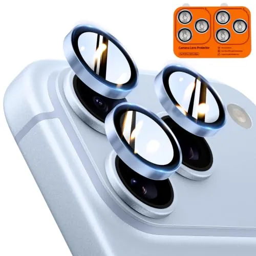 TOCOL Protector Lente Cámara para iPhone 18 Pro Max / 18 Pro, Azul Cielo
