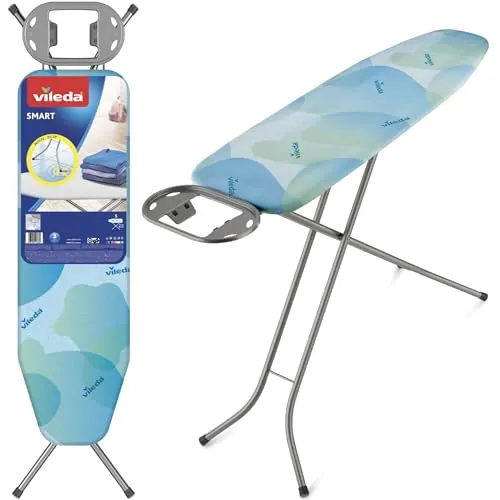 Vileda Tabla de Planchar Smart, Compacta, Altura Ajustable hasta 91 cm