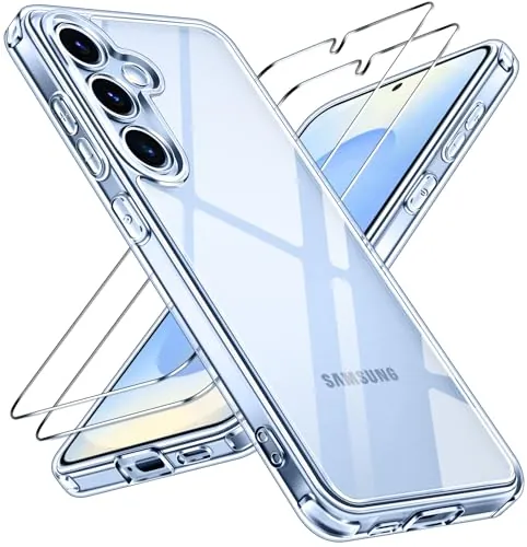ivoler Funda para Samsung Galaxy S25 5G, [Protección Militar] Carcasa Protectora Antigolpes Transparente Anti-Choques Bumper Case - Claro