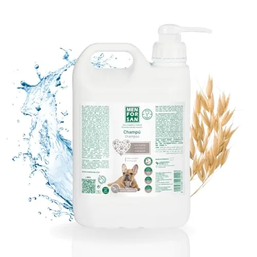 MENFORSAN Champú Perros con Avena | Acción Suavizante y Calmante | para Pieles Sensibles y Delicadas | Avena 100% Natural | Fragancia Suave | 5L