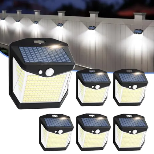 Solares Luz LED Exterior Jardín - 248 LEDs Solar Luces 3 Iluminación Modos