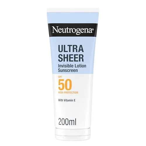 Neutrogena Ultra Sheer Loción Solar Invisible Hidratante SPF 50, 200 ml