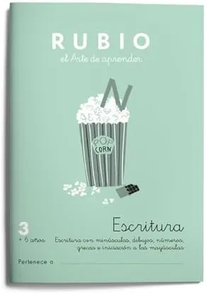 3 Escritura RUBIO | Escritura con minúsculas e iniciación a las mayúsculas | + 6 años