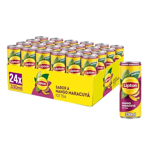 Lipton Mango maracuyá 330ml, Refresco de Té, Pack de 24 x 330 ml