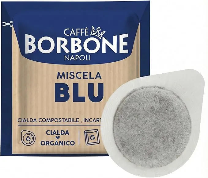 Caffè Borbone Cápsulas Compostables Mezcla Azul - 100 Cápsulas Compatibles con el Sistema E.S.E.®* dm 44