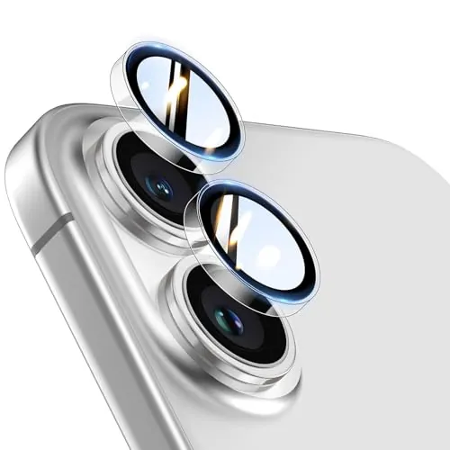 TOCOL Protector Lente Cámara para iPhone 16 Plus/16, Transparente