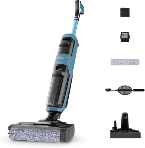 Rowenta X-Clean 2, Aspiradora Fregona Eléctrica Sin Cable, Azul Aqua