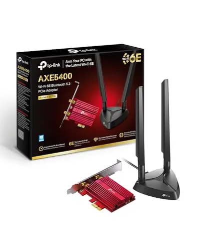 TP-Link Archer TXE75E - Tarjeta WiFi PCIe, AXE5400, 2402 Mbps, WiFi 6E