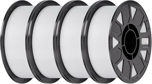 Creality Filamento PETG de 1,75 mm, para impresora 3D Ender, filamento PETG, alta precisión, alta tenacidad, inodoro, resistente a la humedad, 4 kg, color blanco