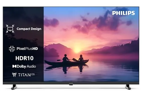 PHILIPS 32PHS6000 HD LED Smart TV - Pantalla de 32 Pulgadas con Pixel Plus, Plataforma Titan OS y Sonido Dolby Digital - Funciona con Alexa y con el Asistente de Voz de Google