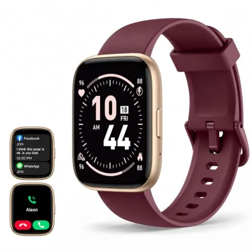 VRPEFIT - Smartwatch Hombre/Mujer, notificaciones Whatsapp, Pantalla táctil 1.8" HD, Llamadas Bluetooth, Ritmo cardíaco, SpO2, sueño, 100+ Modos Deportivos, IP68, Android/iOS