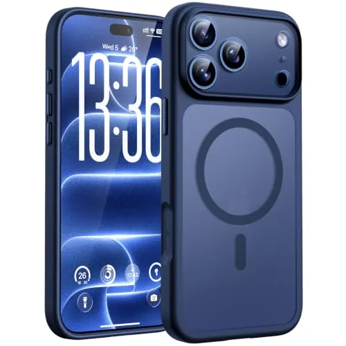 TOCOL Funda para iPhone 18 Pro MAX, Compatible con MagSafe, Azul Marino