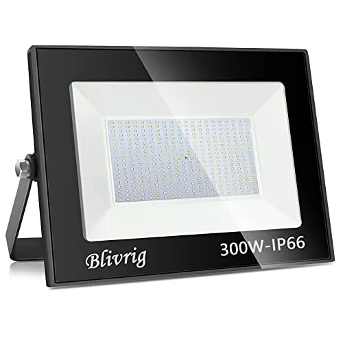 Focos Led Exterior 300W 6000K Blanco Frío Proyector LED Exterior 30000LM Potente Luces Led Exterior IP66 Impermeable Seguridad LED Floodlight Exterior para Terraza, Jardín, Patio, Parque, Garaje