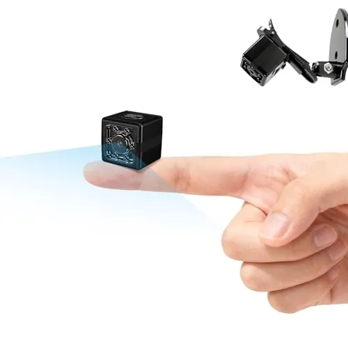 Mini Camara Espia, Cámara Oculta Camufladas Invisiable HD 1080P, Automática Visión Nocturna y Detección de Movimiento, Cargar Mientras graba,Graba en Bucle, Sin WiFi ni App, para Interiores/Exteriores