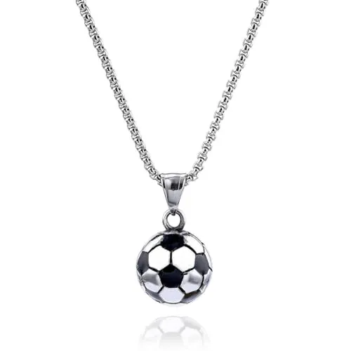 HABNI ​​Collar Con Dije De Fútbol Collar Hombre Acero Inoxidable Cosas De Futbol Para Niños