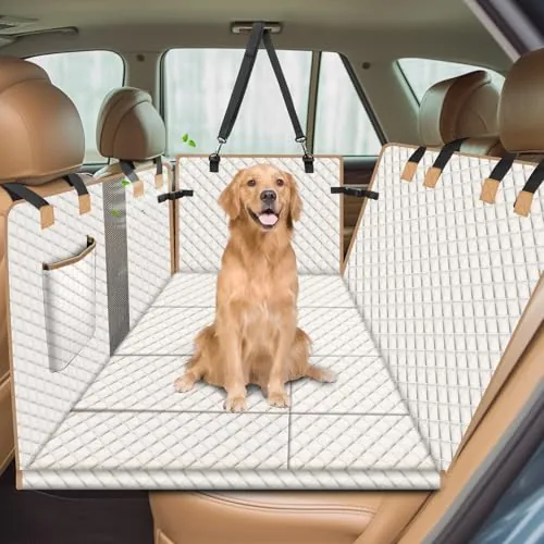 Lekespring Funda Asiento Coche Perro,Funda Coche Perro Impermeable 3 en 1