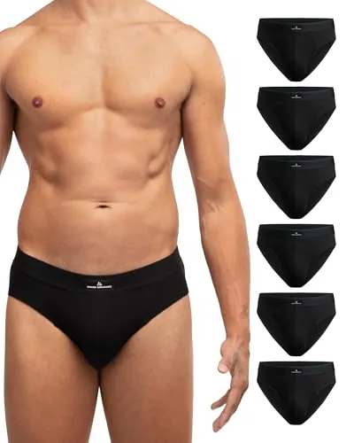 DANISH ENDURANCE Calzoncillos Hombre Slip, 3 y 6 Pack Negro L