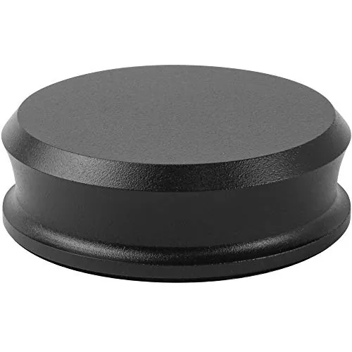 SmallBen SmallBen Estabilizador de Peso con Almohadilla Protectora de Cuero – 9 onzas de Peso de Vinilo – Estabilizador LP Duradero y Elegante – Se Adapta a Cualquier Tocadiscos – Negro Mate